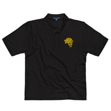 Load image into Gallery viewer, Men's UnFazed Lion Premium Polo - Black - Unfazed Tees