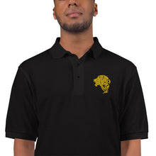 Load image into Gallery viewer, Men's UnFazed Lion Premium Polo - Black - Unfazed Tees
