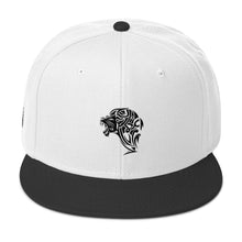 Load image into Gallery viewer, White & Black Snapback Lion Hat - Unfazed Tees