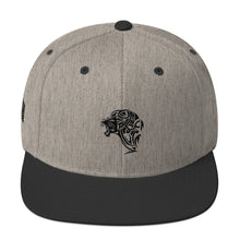 Load image into Gallery viewer, Heather Grey & Black Snapback Lion Hat - Unfazed Tees