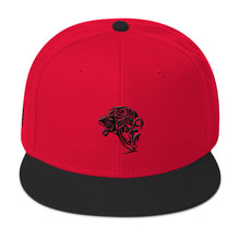 Load image into Gallery viewer, Lion Red & Black Snapback Hat - Unfazed Tees