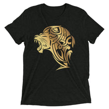 Load image into Gallery viewer, Short sleeve tri-blend Lion t-shirt - Charcoal Black - Unfazed Tees