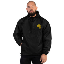 Load image into Gallery viewer, Embroidered Champion Packable Jacket - Black - Unfazed Tees