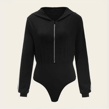 Load image into Gallery viewer, Adida Zipper Jogger Bodysuit - Black - Unfazed Tees