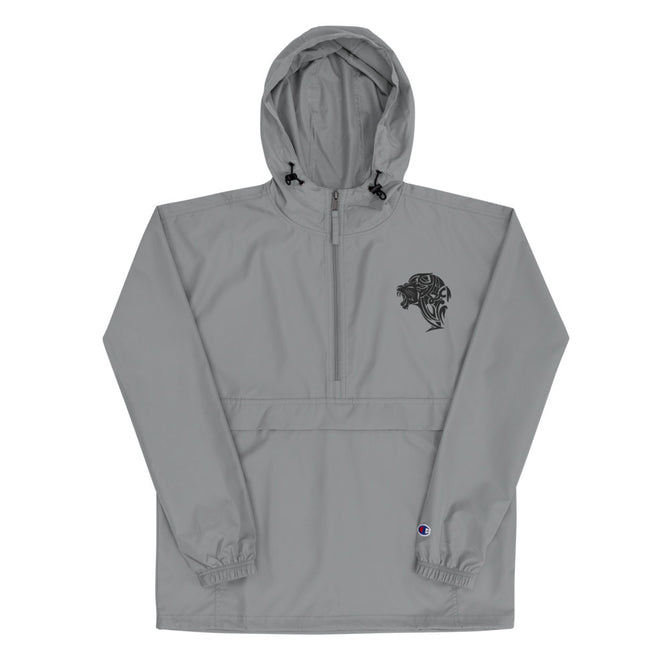 Embroidered Champion Packable Jacket - Graphite - Unfazed Tees