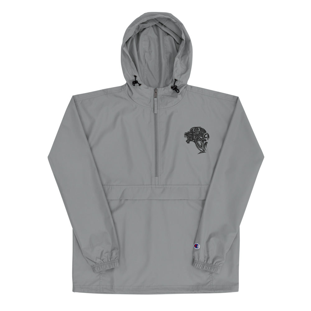 Embroidered Champion Packable Jacket - Graphite - Unfazed Tees