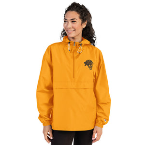 Women's Embroidered Champion Packable Jacket - Gold - Unfazed Tees