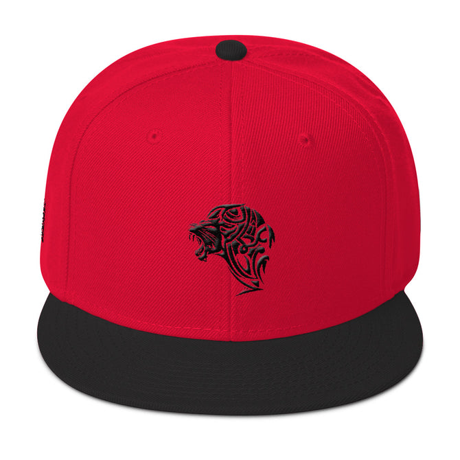 Lion Red & Black Snapback Hat - Unfazed Tees