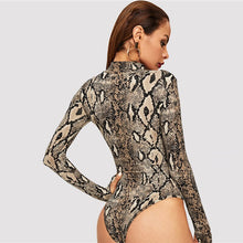 Load image into Gallery viewer, Anaconda Bodysuit - Snake Print - Unfazed Tees
